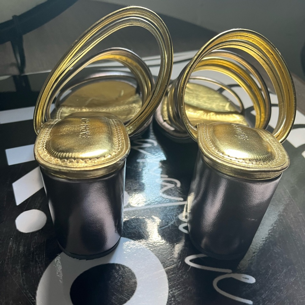 FARM Rio Metallic Strappy Heels - Picture 2 of 5